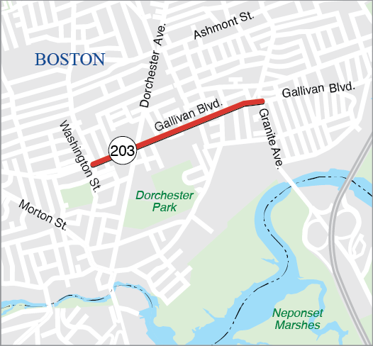 BOSTON: GALLIVAN BOULEVARD (ROUTE 203) SAFETY IMPROVEMENTS, FROM WASHINGTON STREET TO GRANITE AVENUE BOSTON: GALLIVAN BOULEVARD (ROUTE 203) SAFETY IMPROVEMENTS, FROM WASHINGTON STREET TO GRANITE AVENUE